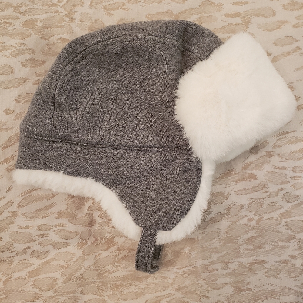 JANIE+JACK Grey Aviator Hat 12-18M